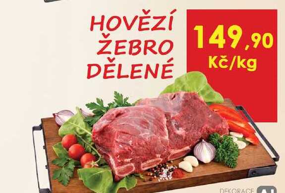 Hovězí žebro dělené 1kg