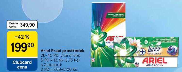 Ariel Prací prostředek, 26-40 PD, více druhů