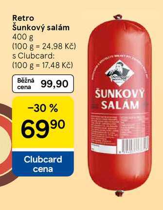 Retro Šunkový salám, 400 g 