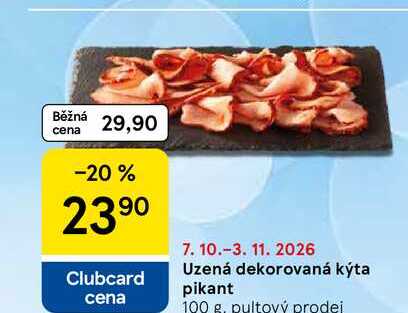 Uzená dekorovaná kýta pikant, 100 g