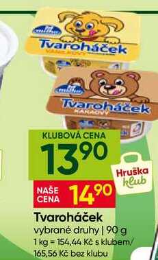Tvaroháček vybrané druhy 90 g