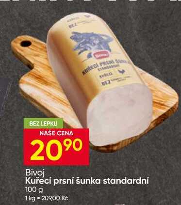 Bivoj Kuřecí prsní šunka standardní 100 g
