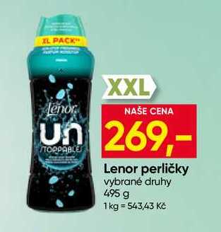 Lenor Unstoppables Vonné Perličky 495g, vybrané druhy