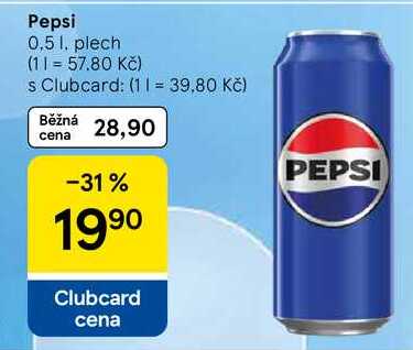 Pepsi, 0,5 l, plech