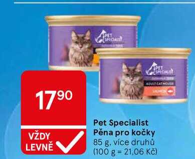 Pet Specialist Pěna pro kočky, 85 g, více druhů