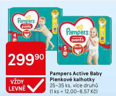 Pampers Active Baby Plenkové kalhotky, 25-35 ks, více druhů
