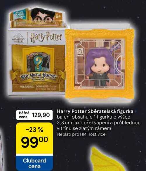 Harry Potter Sběratelská figurka, balení obsahuje 1 figurku o výšce 3.8 cm jako překvapení a průhlednou vitrínu se zlatým rámem