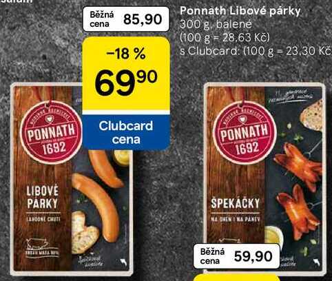Ponnath Libové párky, 300 g