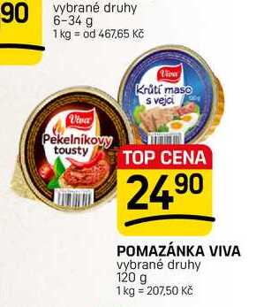 POMAZÁNKA VIVA vybrané druhy 120 g 