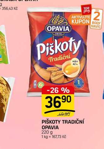 PIŠKOTY TRADIČNÍ OPAVIA 220 g