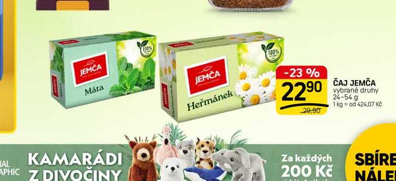ČAJ JEMČA vybrané druhy 24-54 g