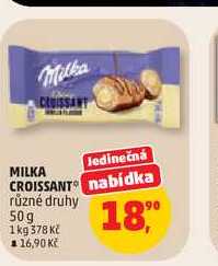 MILKA CROISSANT nabídka různé druhy 50 g 