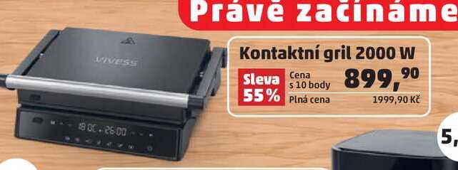 Kontaktní gril 2000 W