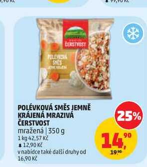 POLÉVKOVÁ SMĚS JEMNĚ KRÁJENÁ MRAZIVÁ ČERSTVOST mražená 350 g