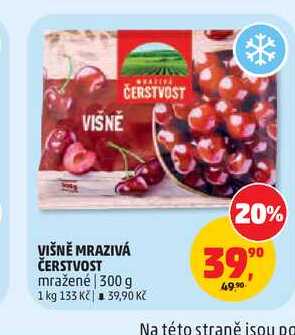 VIŠNĚ MRAZIVÁ ČERSTVOST mražené 300 g