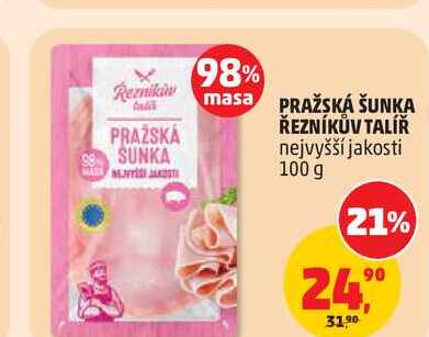 ŘEZNÍKŮV TALÍŘ PRAŽSKÁ ŠUNKA 100 g