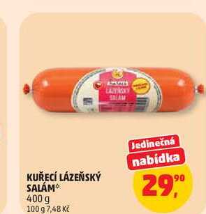 KUŘECÍ LÁZEŇSKÝ SALÁM 400 g