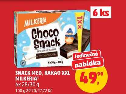 MILKERIA SNACK MED, KAKAO 6x 28/30 g
