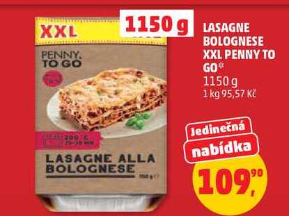 LASAGNE BOLOGNESE PENNY TO GO 1150 g