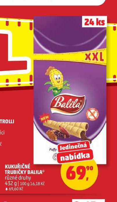 KUKUŘIČNÉ TRUBIČKY BALILA různé druhy 432 g