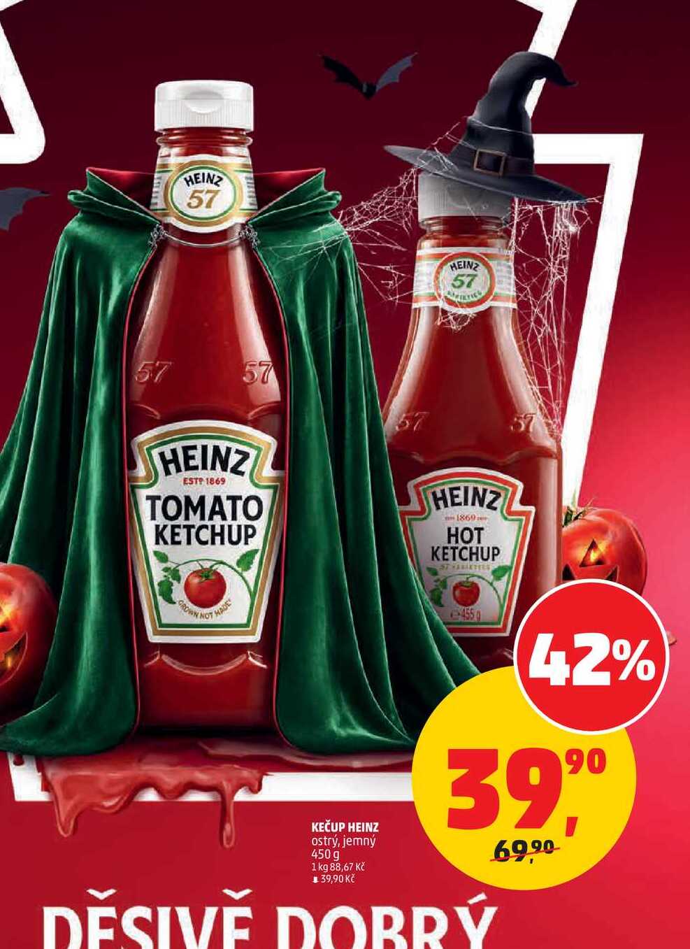 Heinz kečup 450g, vybrané druhy
