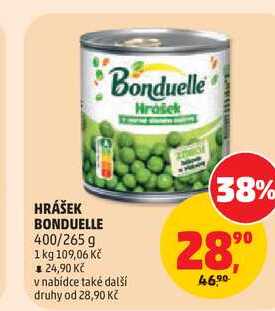 HRÁŠEK BONDUELLE 400/265 g 