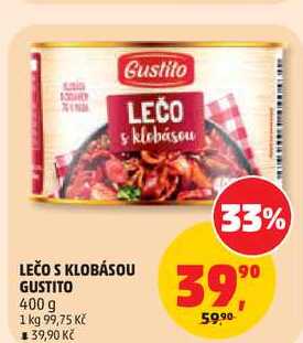 Gustito LEČO S KLOBÁSOU 400 g