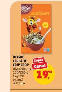 CRIP CROP DĚTSKÉ CEREÁLIE 100/250 g