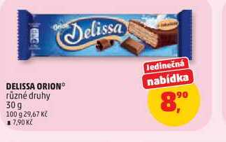 Orion Delissa 30g, vybrané druhy