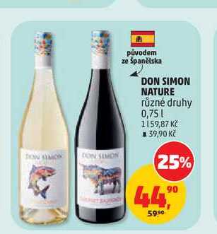 DON SIMON NATURE různé druhy 0,75 l