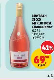 MAYBACH SECCO MERLOT ROSÉ, CHARDONNAY 0,75l