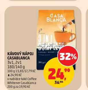 KÁVOVÝ NÁPOJ CASABLANCA 3v1, 2v1 180/140 g