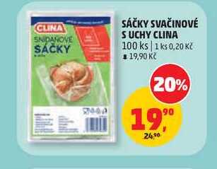 SÁČKY SVAČINOVÉ S UCHY CLINA 100 ks