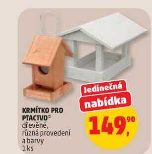 KRMÍTKO PRO PTACTVO dřevěné, různá provedení a barvy