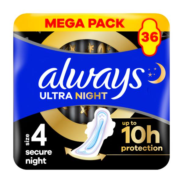 Always Vložky Ultra Secure Night Mega