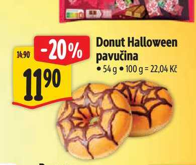 Donut Halloween pavučina 54 g