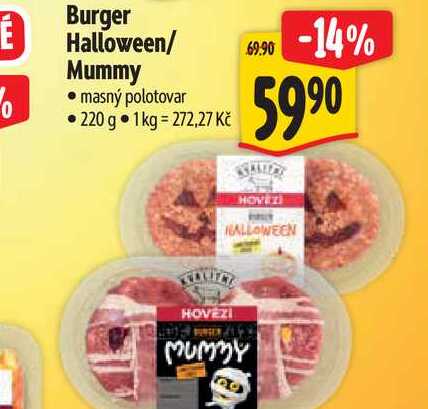 Burger Halloween/ Mummy 220 g