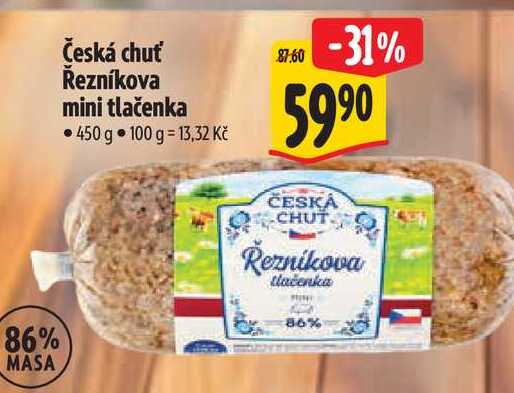 Česká chuť Řezníkova mini tlačenka 450 g 