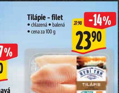 Tilápie - filet 100 g