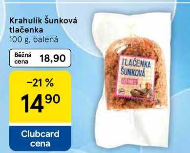 Krahulik Šunková tlačenka, 100 g, balená
