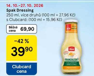 Spak Dressing, 250 ml, více druhů