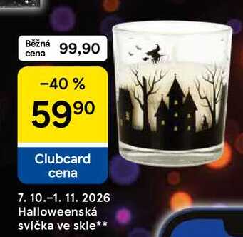 Halloweenská svíčka ve skle