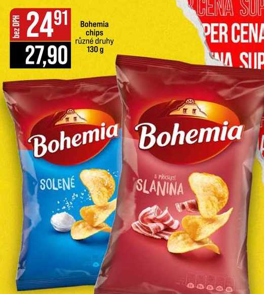 Bohemia chips různé druhy 130 g