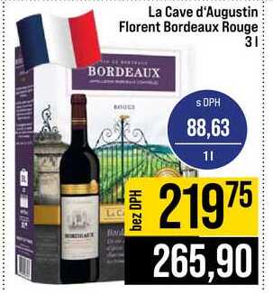 La Cave d'Augustin Florent Bordeaux Rouge 3l