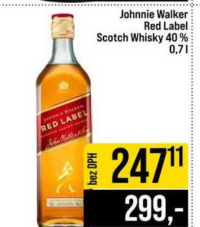 Johnnie Walker Red Label Scotch Whisky 40% 0,7l