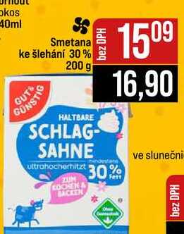 Smetana ke šlehání 30% 200 g