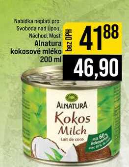 Alnatura kokosové mléko 200 ml