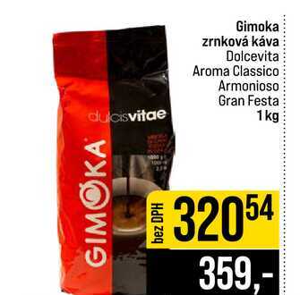 Gimoka zrnková káva Dolcevita Aroma Classico Armonioso Gran Festa 1kg