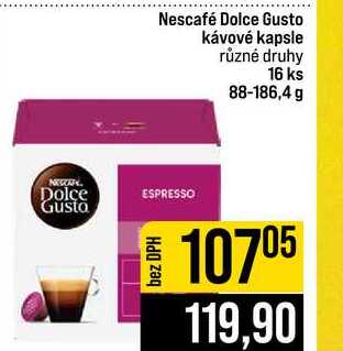 Nescafé Dolce Gusto kávové kapsle různé druhy 16 ks 88-186,4 g
