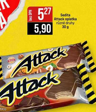 Sedita Attack oplatka různé druhy 30 g